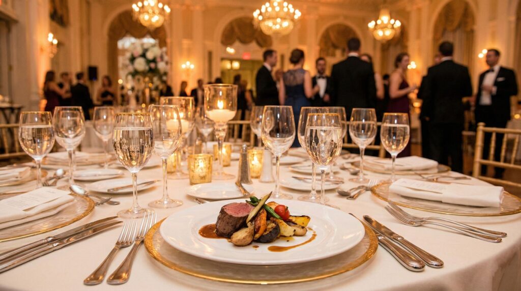 結婚式のゲスト満足度を左右する豪華なテーブルコーディネートとフランス料理