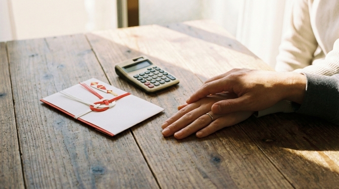 リビングのソファでスマホを見ながらハナユメのキャンペーンを確認するカップル